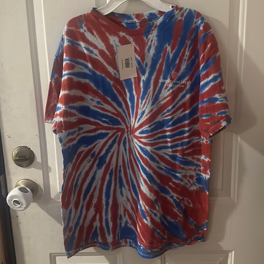 Simply Southern Women’s Merica Logo Short Sleeve Graphic T-Shirt: NWT: L